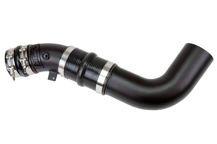 HPS Performance Intercooler Black Charge Pipe with Silicone Boost Cold Side Compatible for 2017-2019 Chevy Silverado 2500HD 3500HD GMC Sierra 2500HD 3500HD Duramax 6.6L V8 Diesel Turbo L5P, 17-120WB