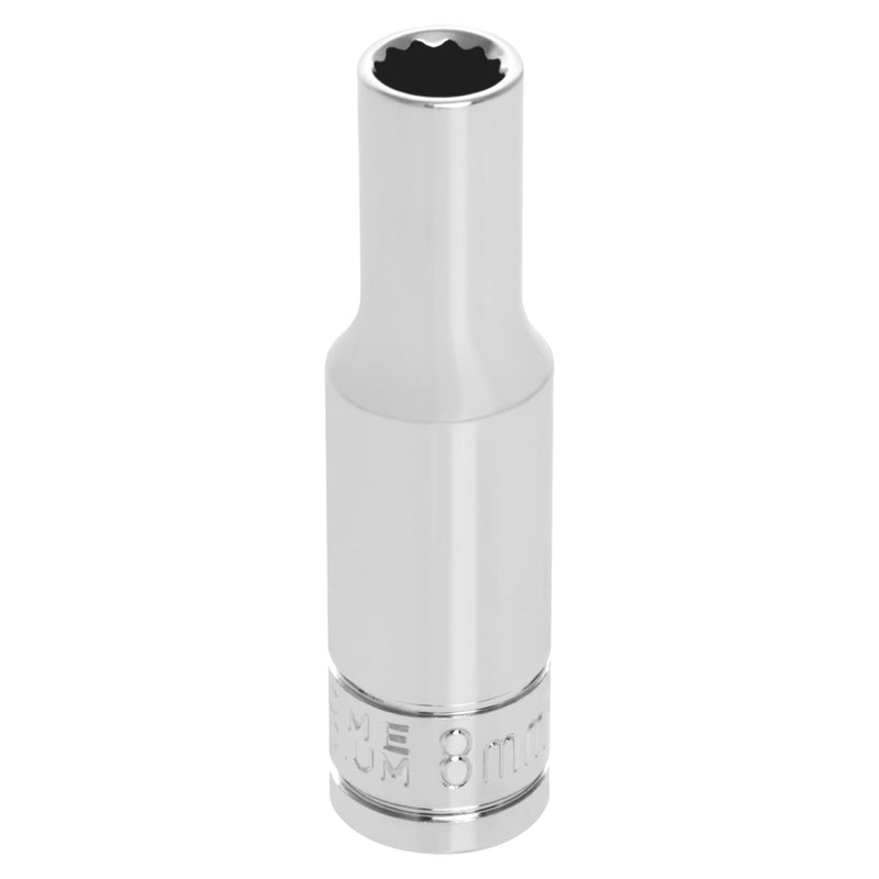 12-Point Performance Tool W38708 Socket, 3/8-Inch Drive, 8mm