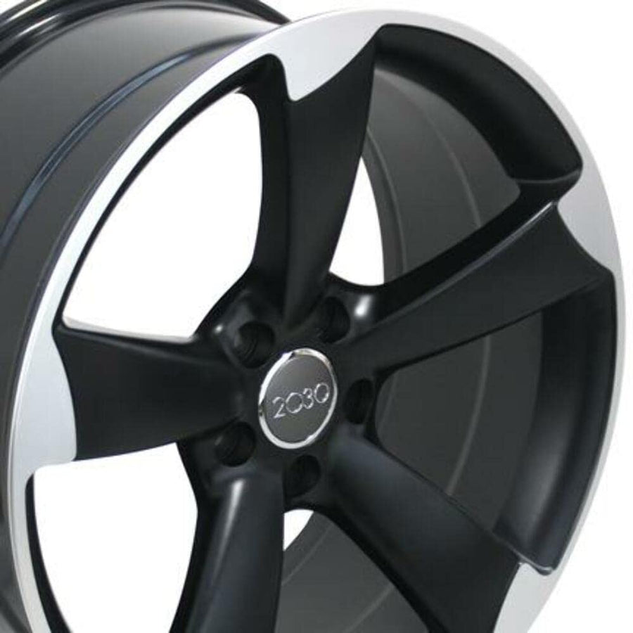 AU29-19085-5112-35MB1 Satin Black Machined Wheel OE Wheels LLC Painted (19 x 8.5 inches /5 x 112 mm