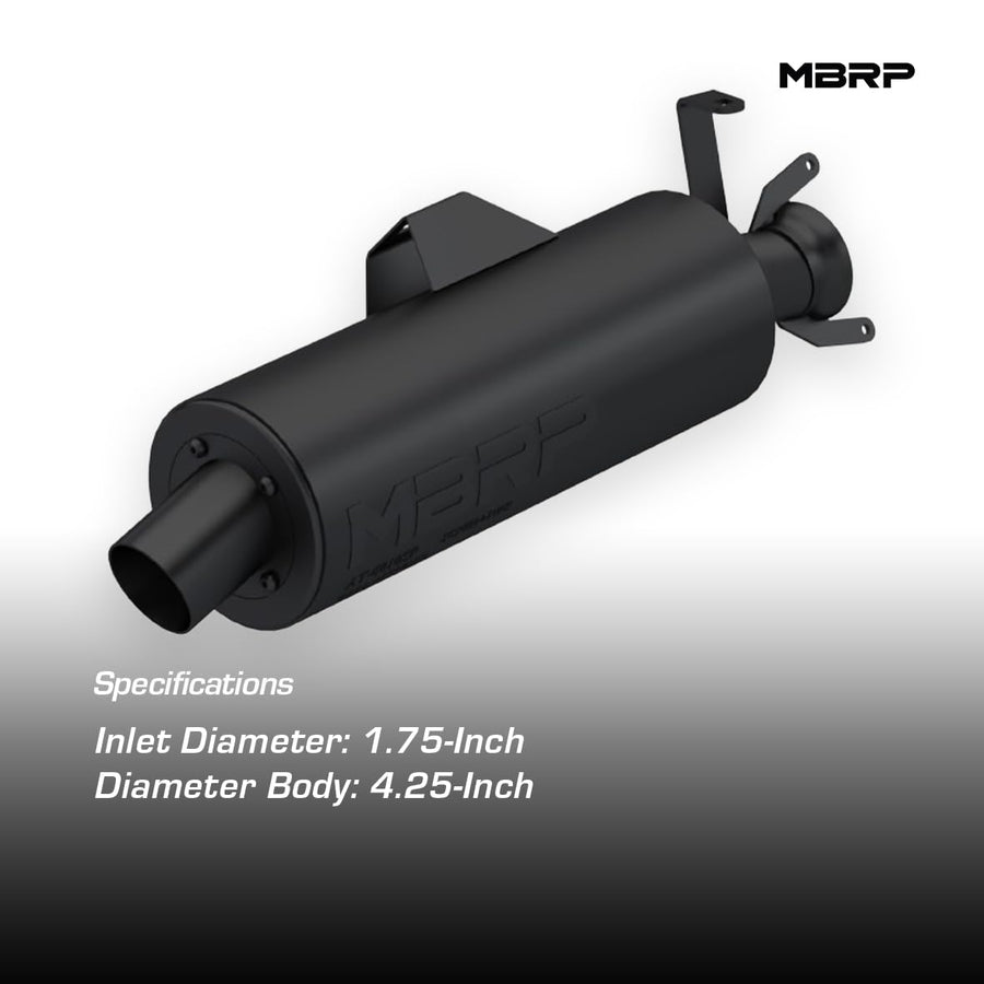 MBRP 01-05 Sportsman 400/06-07 Polaris Sportsman 450 Slip-On Combination Exhaust w/Sport Muffler