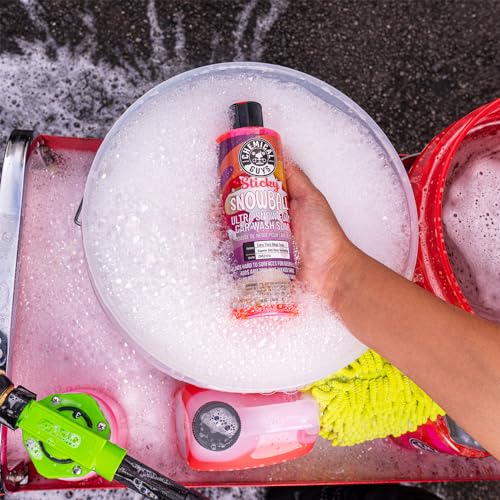 Chemical Guys Sticky Snowball CWS21516 Ultra Snow Foam Car Wash Soap (Works with Foam Cannons or Bucket Washes) Safe for Cars, Trucks, Motorcycles, RVs & More 16 fl oz, Cherry Scent