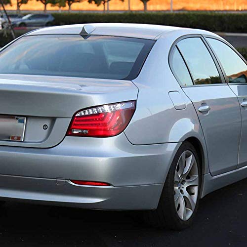 Spec-D Tuning LED Bar Tail Lights Red Lens Compatible with 2008-2010 BMW E60 5-Series 4 Door Left + Right Pair Assembly