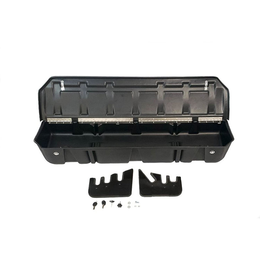 Lockable DU-HA Under Seat Storage fits 2015-2024 Ford F150 Super Crew Cab & 2017-2024 F250 F350 F450 F550 Super Duty Crew Cab | Black Heavy-Duty Back Seat Lockbox, Includes 2 Keys | 20116