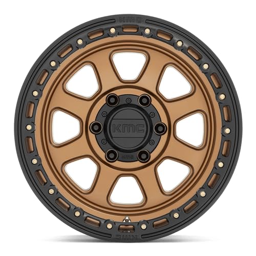 KMC Wheels 17X9 CHASE 6X5.54.53 -12mm MATTE BRONZE WITH BLACK LIP - KM54879068612N