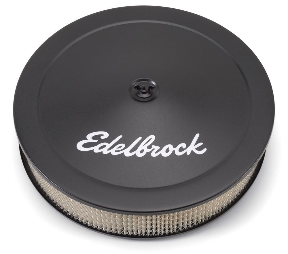 Pro-Flo Edelbrock 1223 Black Finish 3" Round Air Filter Element with 14" Diameter