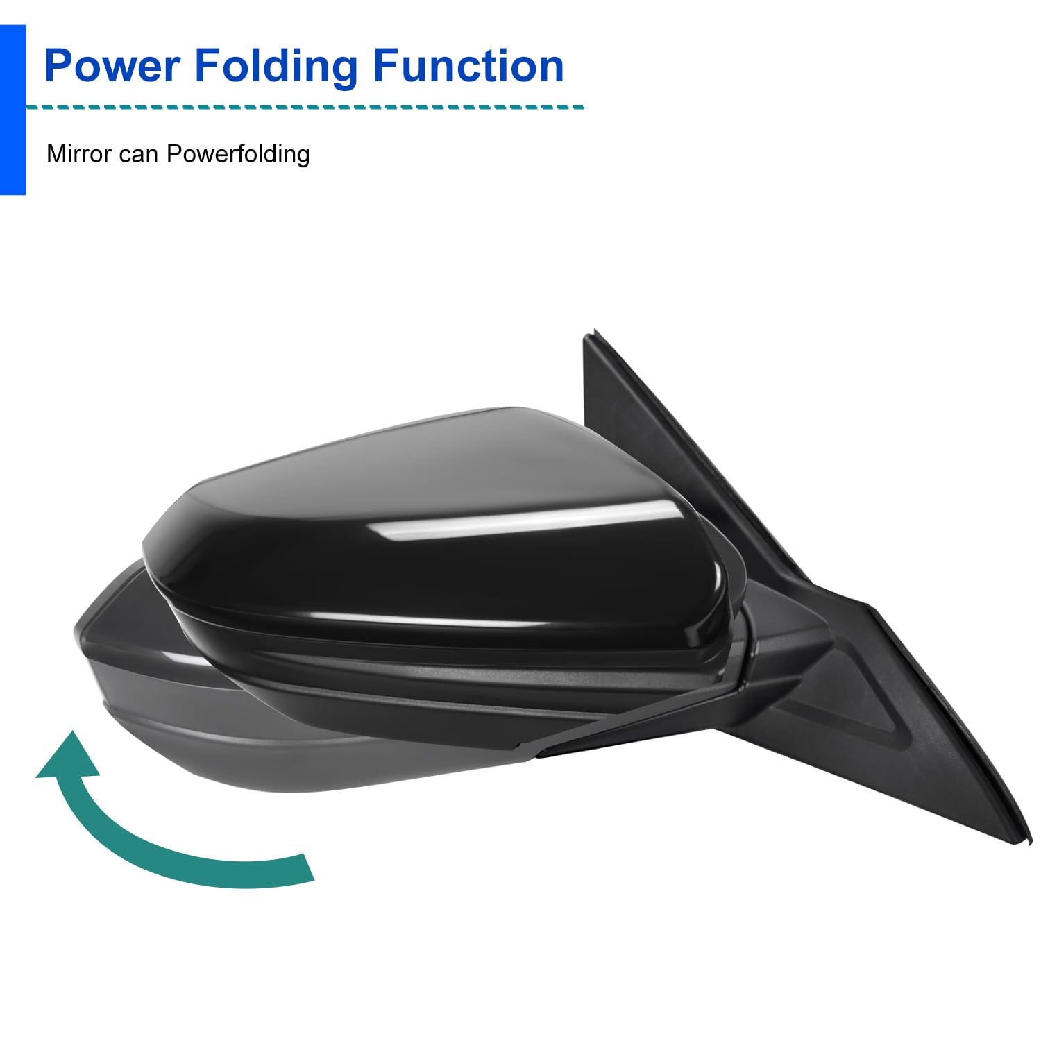 Right Passenger Side SPEC-D TUNING Power Adjustable Mirror Compatible with 2016-2021 Honda Civic 3 Pins US Models