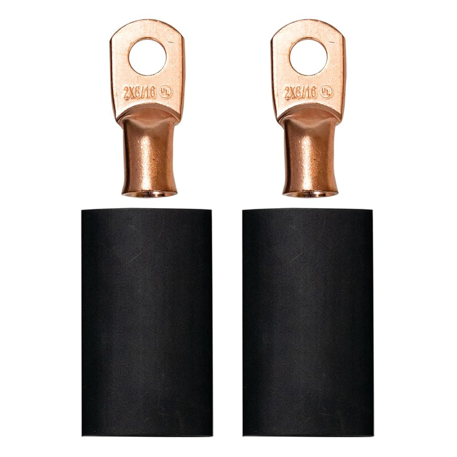 Battery Cable Terminal Kit Moroso 74164 for Crimp/Solder, 2 Ga Wire, 5/16 Diameter Stud, Pack of 2