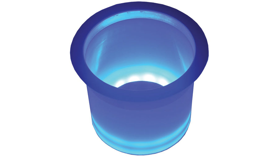 LED-LCH-BU-DP T-H MARINE LED Lighted Stainless Steel Rim Drink Holder - Blue