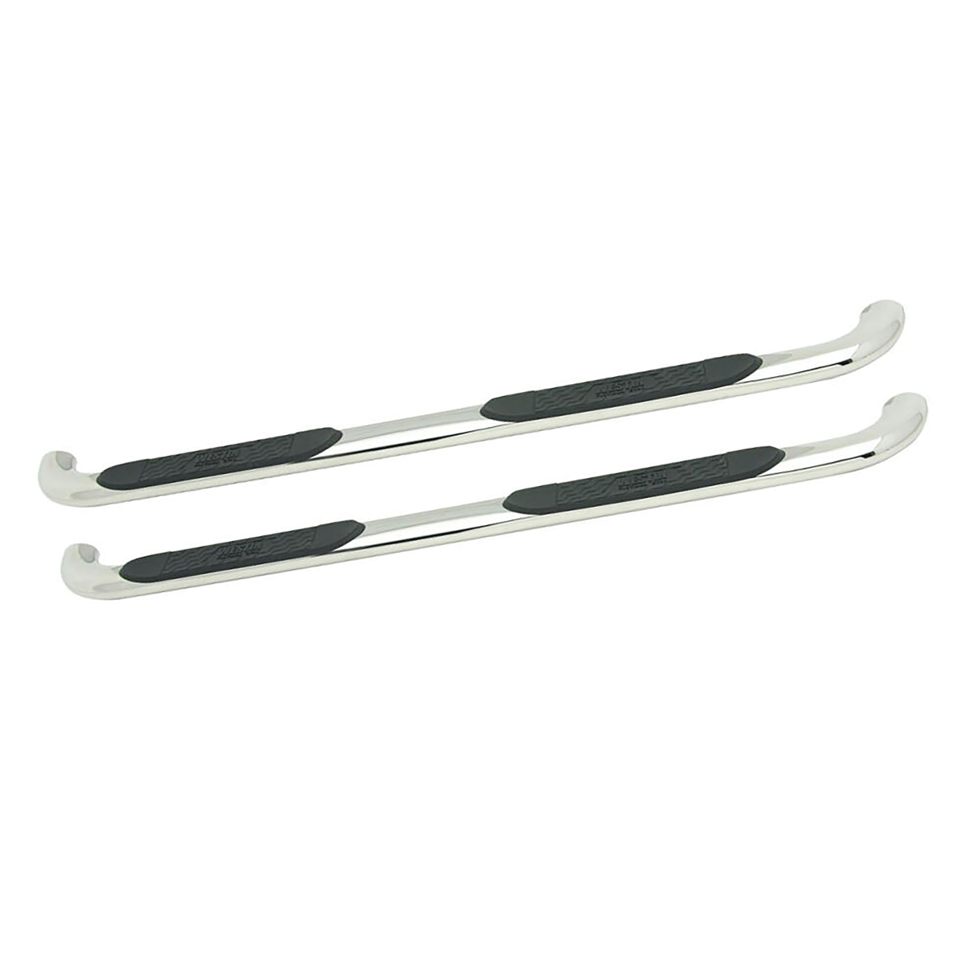Platinum 4 Oval Nerf Bars Westin fits 2014-2018 Silverado Sierra 1500 2019 Silverado LD Sierra 1500 Limited Double Cab (Body Mount) Polished Pair