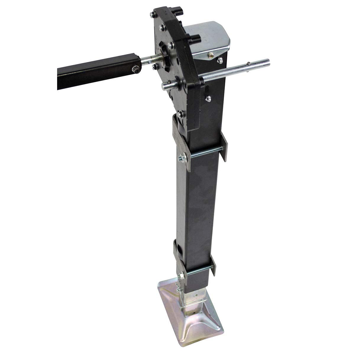 Lippert Universal-Mount Replacement Manual 5th Wheel Landing Gear Kit - 6,000-Pound Capacity, 21" Stroke, Includes Legs, Foot Pads, Pins, Gears, Mounting Brackets, Crank Handle - 333966