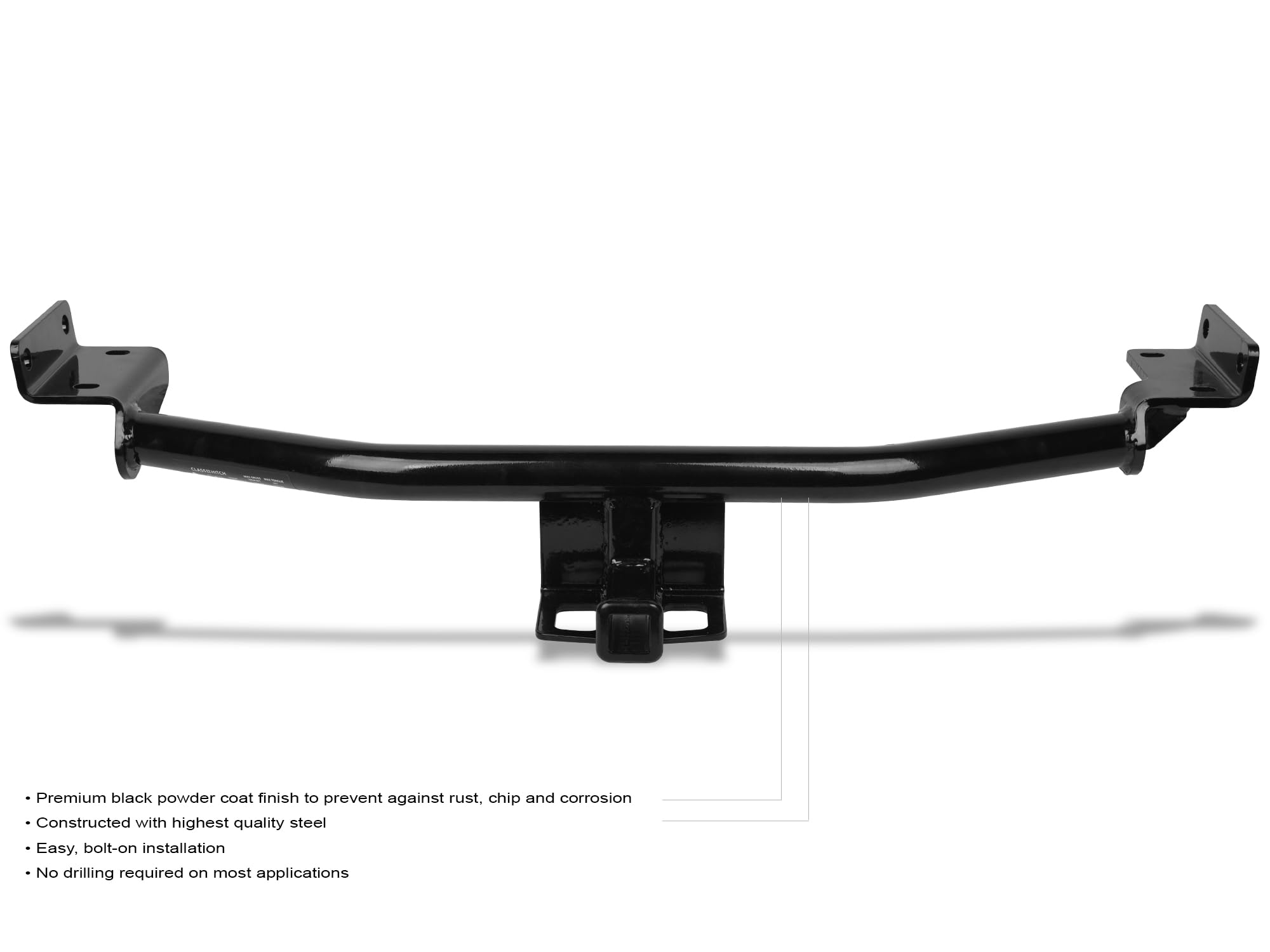 Class 2 Armordillo Trailer Hitch 1.25-Inch Receiver|Compatible with 2016-2021 Hyundai Tucson|8722916|Tow Hitch|Gloss Black