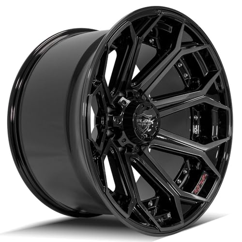 22x12 4PLAY Wheel for F250 F350 8-170 Trucks Brushed Black Wheel 4P80R, 4P80R-22120-8170-44BBT