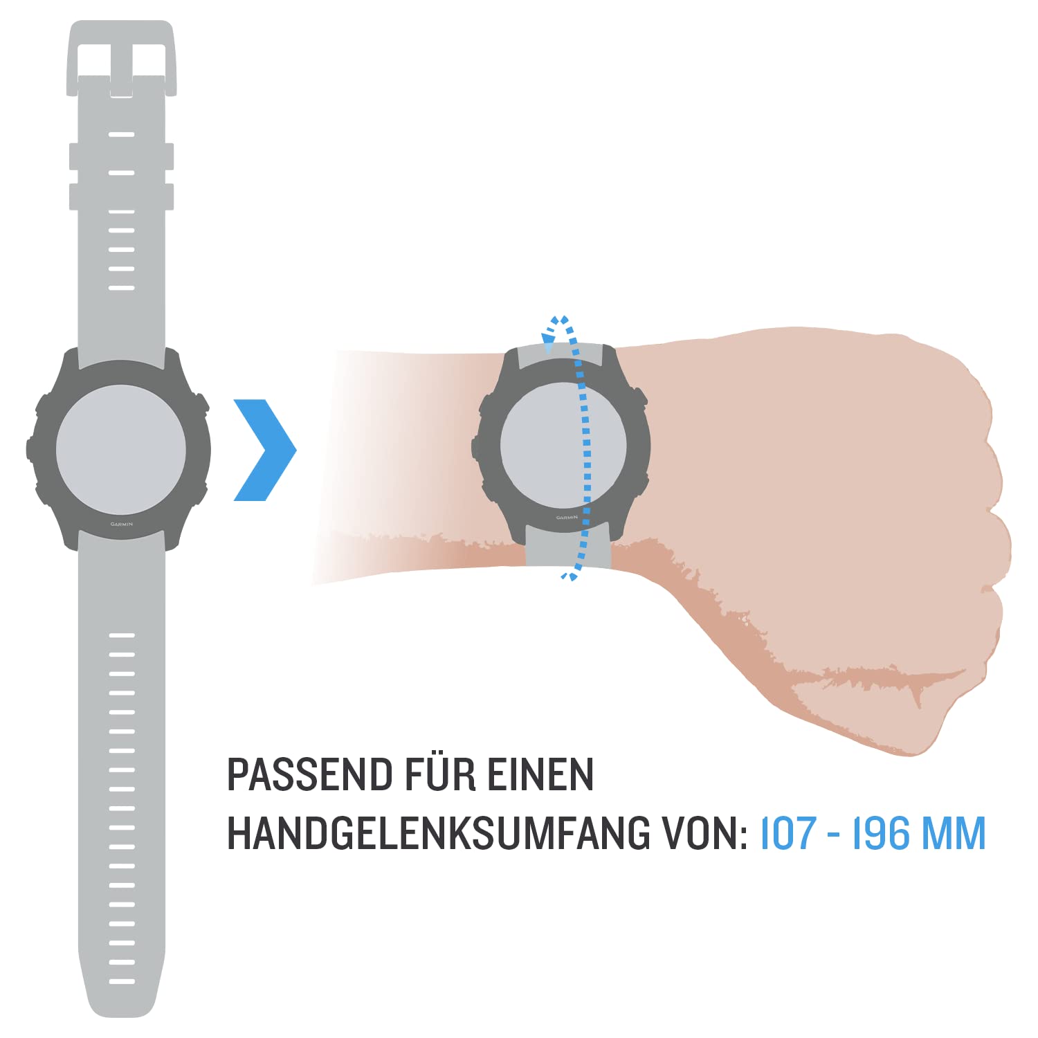 Quick Release Garmin Band - White