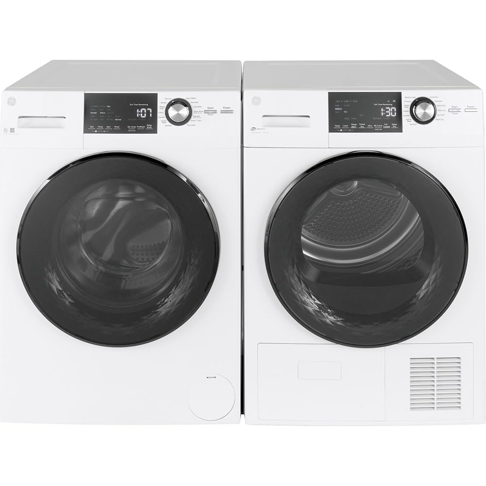 Frontload GE Washer with Steam, 2.4 Cu. Ft. Capacity, White