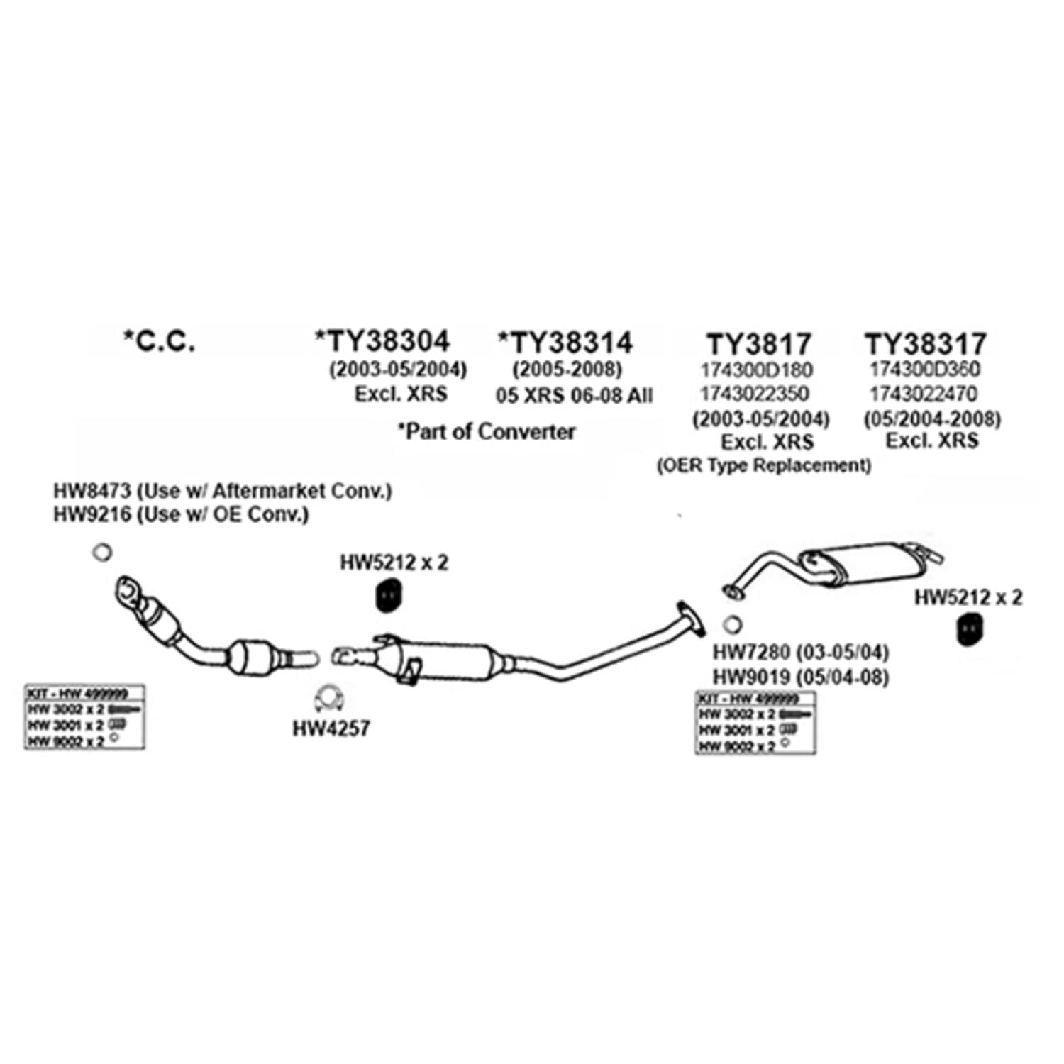 Exhaust Pipe Flange Gasket New for Corolla RAV4 Forester Impreza Matrix tC FJ Cr