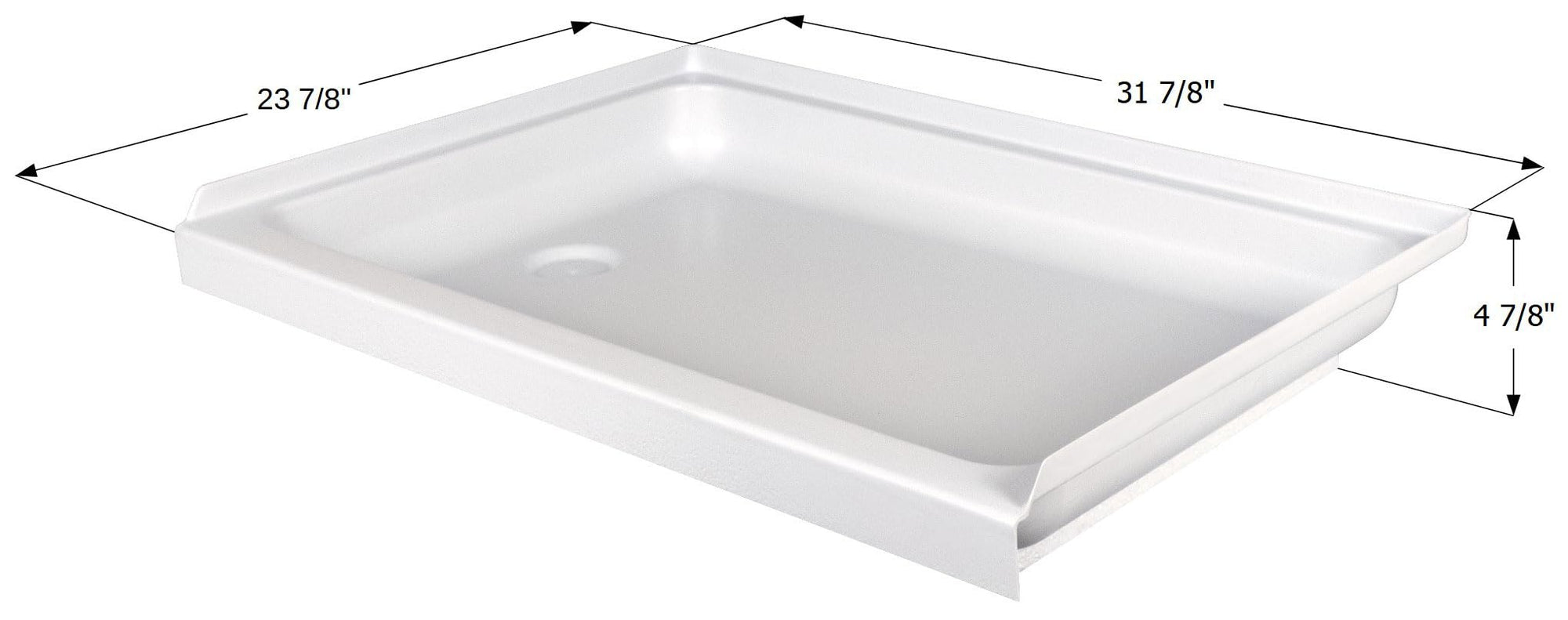 Shower Pan Assembly Icon 15237 SP2432LH-PW, Left Hand Drain