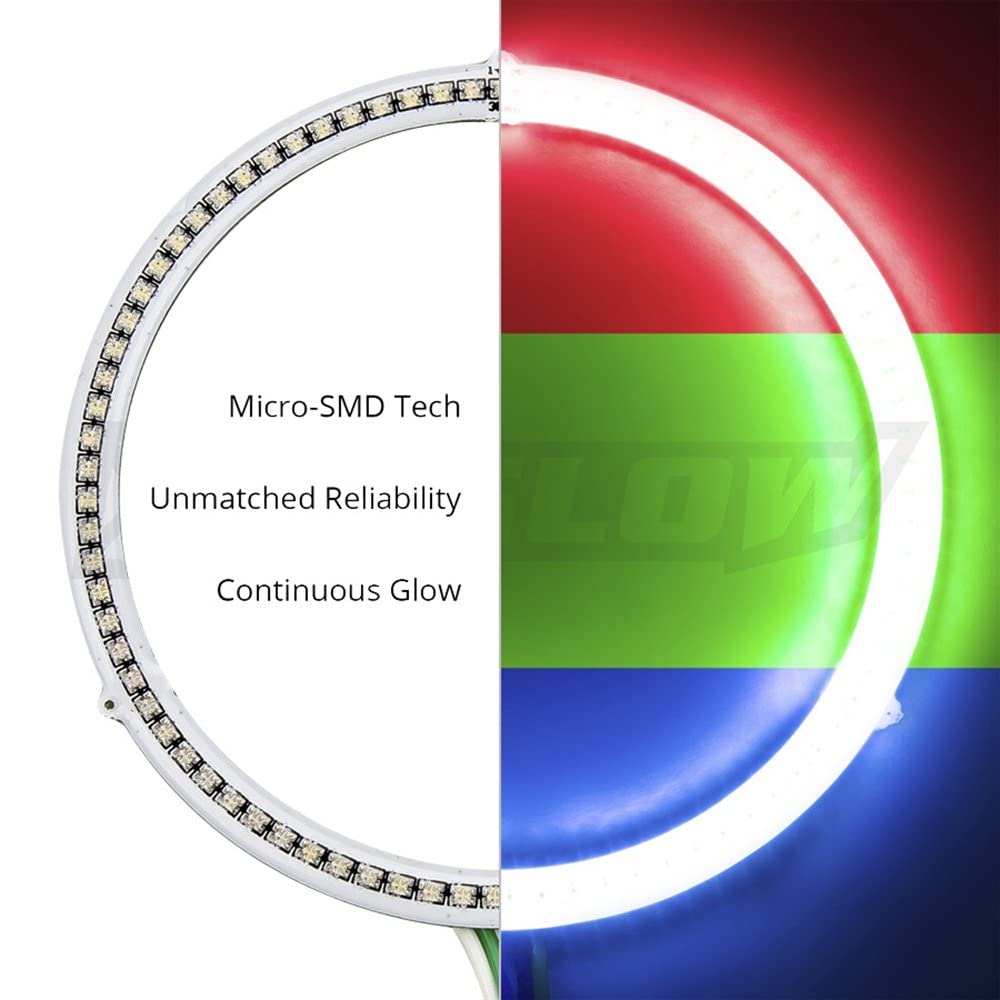 XKGLOW XK042008-120 2x120mm - Switchback RGB Halo Million Color XKCHROME Smartphone App Controlled Kit