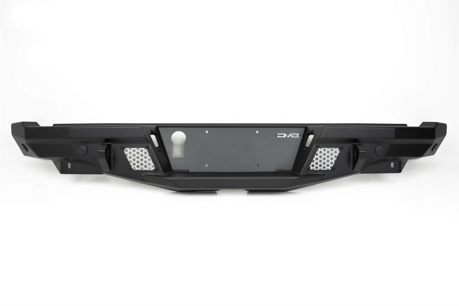 FS-7 Series DV8 Offroad Rear Bumper for the 2020-2025 Jeep Gladiator JT | High Clearance Design | Mounts for Two 3” Light Pods | Compatible with OEM Plate Lights & Trailer Harness Connector
