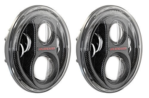 8700 Evolution J2 J.W. Speaker Carbon Fiber 7" Round 8700 Evolution J2, 2 Pack, Black