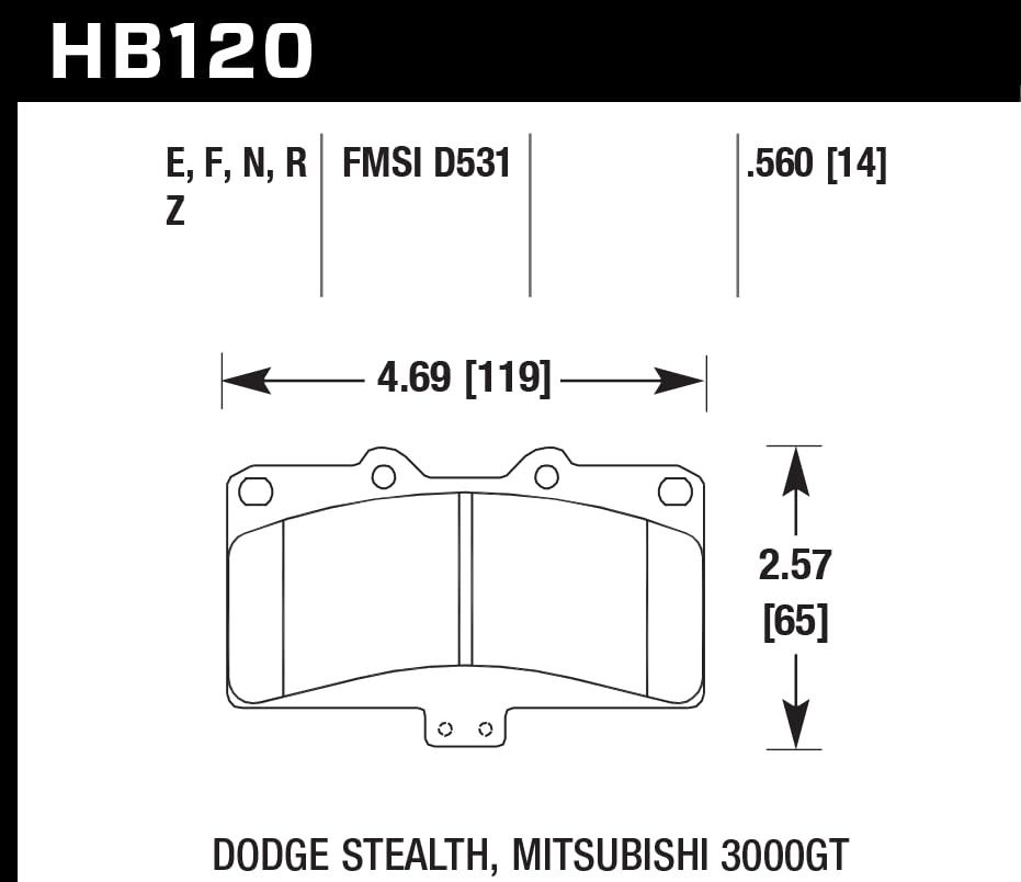 Hawk Performance Performance Ceramic HB122Z.710 Street Brake Pads