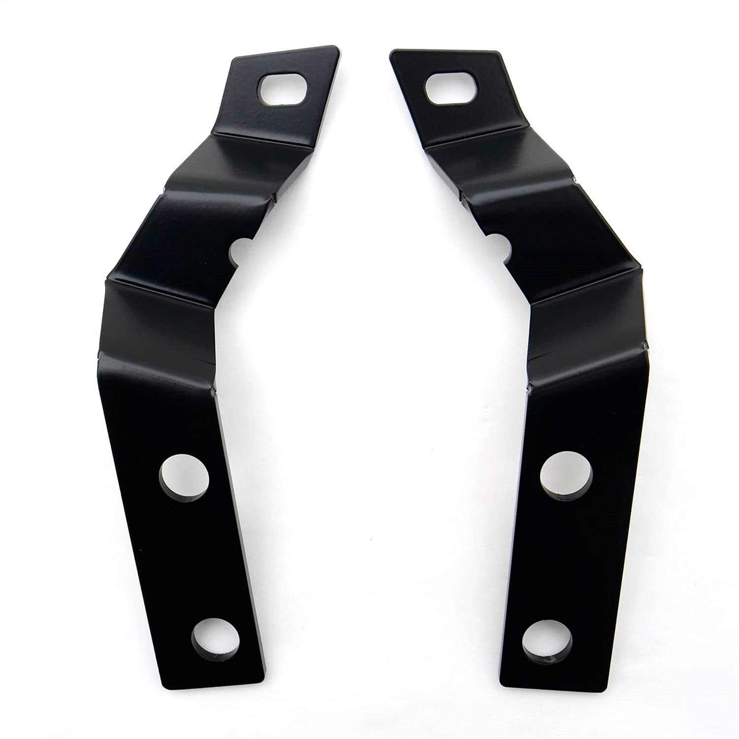 ZROADZ LED Kit Ditch Hood Hinge - Compatible w/ 2007-2013 GMC Sierra 1500 - Incl. (2) 3 Inch LED Pod Lights - Mild Steel Gloss Black Finish - Bolt-On Easy Installation - PN #Z362051-KIT2