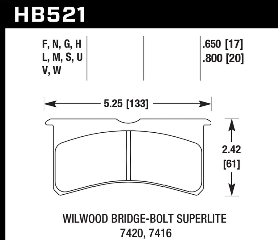 Hawk Performance HPS 5.0 HB521B.650 Street Brake Pads