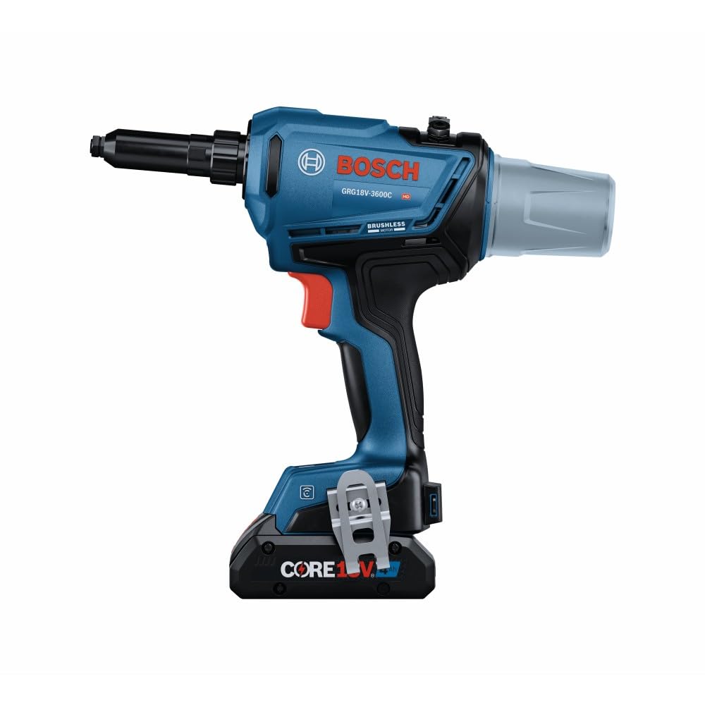 Bosch 18V GRG18V-3600CB24 Brushless Connected Rivet Tool Kit with (2) CORE18V® 4 Ah Advanced Power Batteries