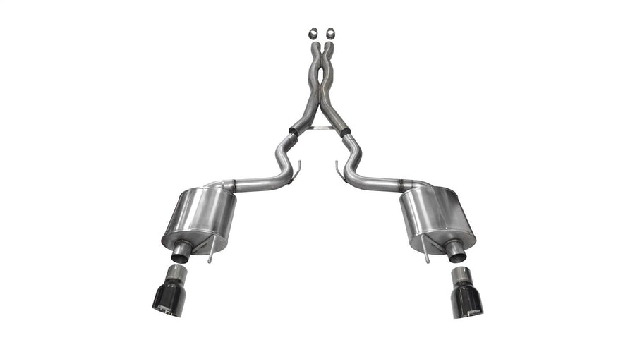 Cat Back Exhaust Corsa 14332BLK with Black Tip (Ford Mustang GT)