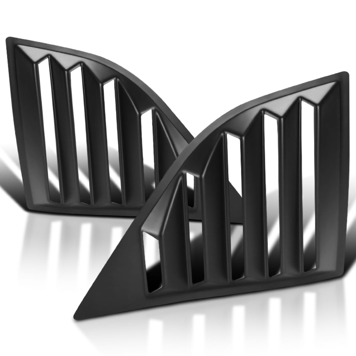 Matte Black SPEC-D TUNING Side Window Louvers Cover 2PC Compatible with 2008-2017 Dodge Challenger