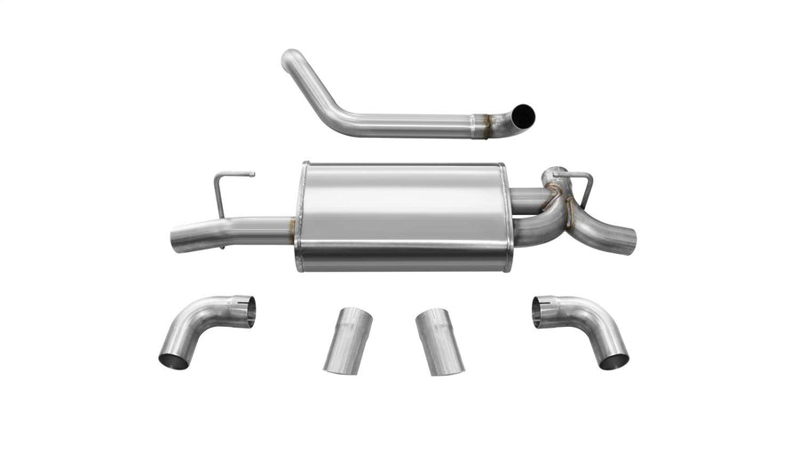 Sport Axle-Back Exhaust System Corsa Performance 21013 Dual Rear Exit 2.5 in. Dia. Incl. Muffler Assy/Front Pipe/Hardware/Dual 3.5 in. Turn-Out Polished Outlets