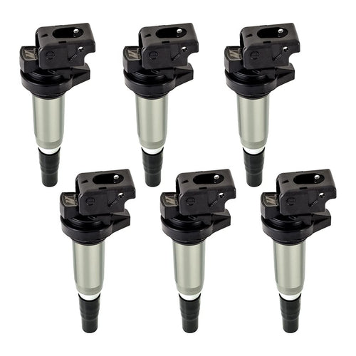 Mishimoto Compatible Ignition Coil With BMW M54, N20, N52, N54, N55, N62, S54, S62 2002+, Set of 6