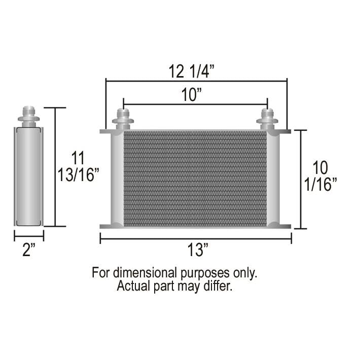 KIT-Stack Derale 53486 Plate Cooler 34 Row (-6AN 90° Swivel)