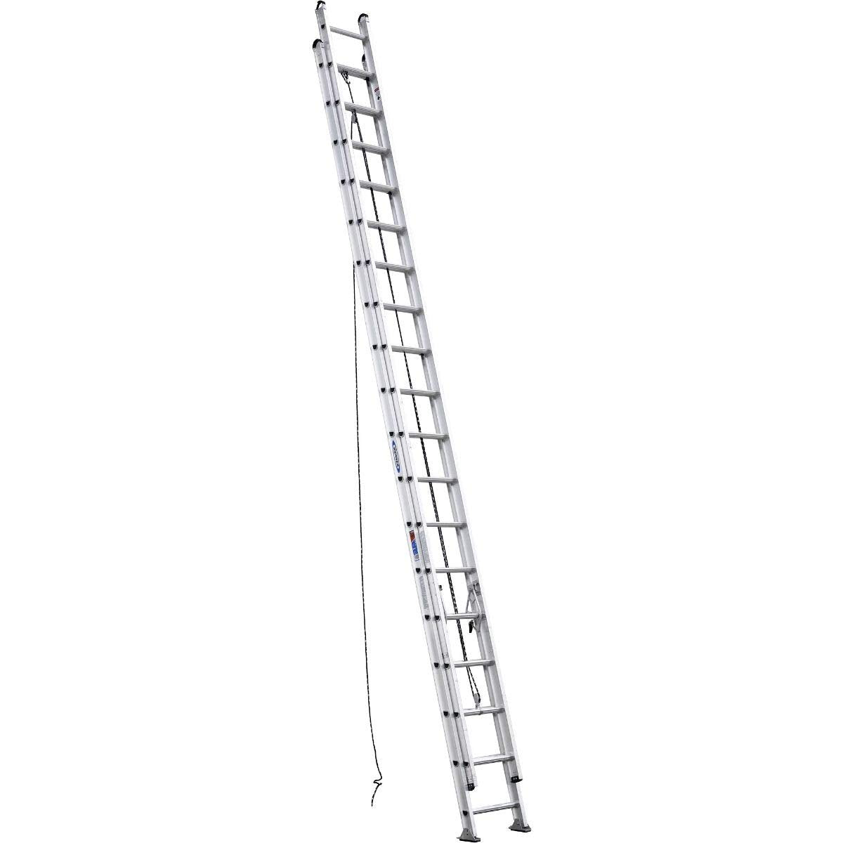 D536-2 Werner 300-Pound Duty Rating Aluminum Flat Rung Extension Ladder, 36-Foot