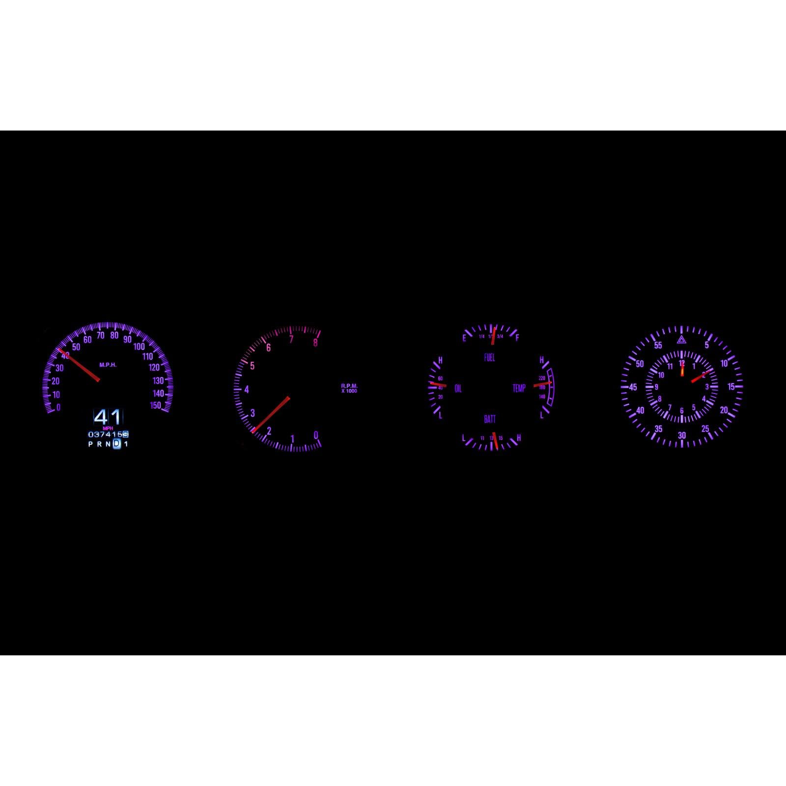Dakota Digital Retrotech Gauge Instrument System RTX-70D-CLG-X Compatible with 1970-74 Challenger and 1970-74 Cuda with Rallye Dash