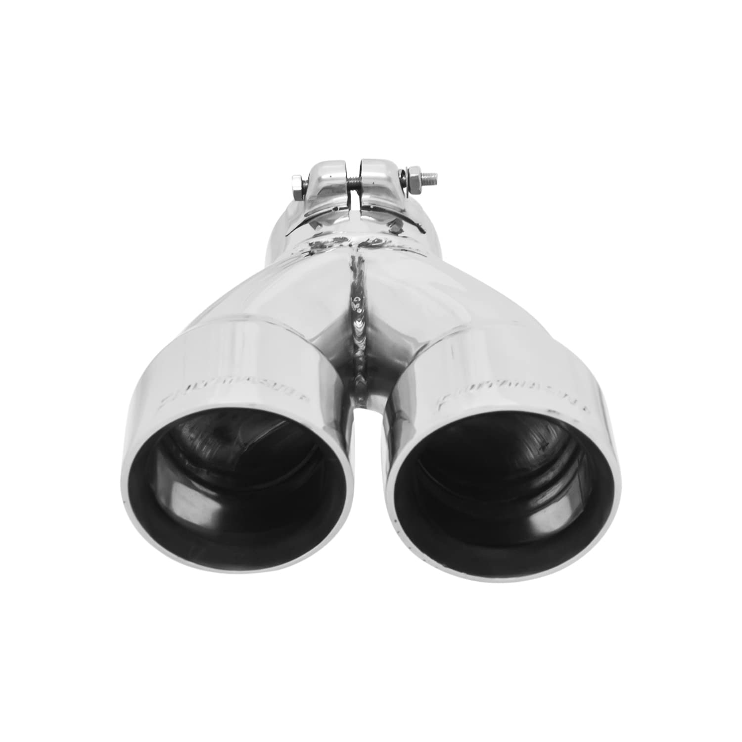 Flowmaster Exhaust Tip 15390 Polished 304 Stainless Steel 3 Inch Dual Angle Cut Fits 2.50 Inch Left Side Clamp on