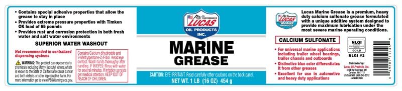 Marine Grease Lucas Oil 11148 - 1 Pound Tub