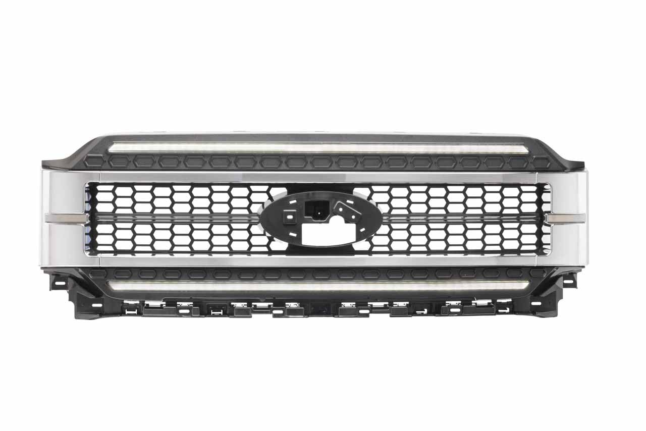 Ford F-150 21+ Morimoto XBG LED DRL Grille, Plug and Play Chrome Grille with White LED DRL (XBG23)