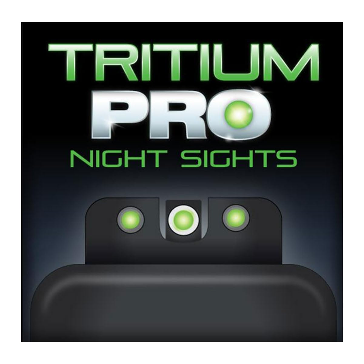 Tritium Pro Handgun Night Sights TRUGLO with Daylight White Dots, Night Tritium Dots & White Focus Lock Front Ring | Durable Compact Night Sights, Compatible with FN FNX40 Handguns