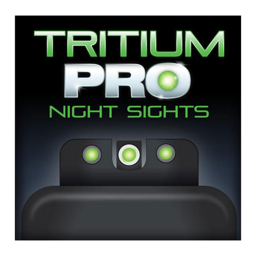 Tritium Pro Handgun Night Sights TRUGLO with Daylight White Dots, Night Tritium Dots & White Focus Lock Front Ring | Durable Compact Night Sights, Compatible with FN FNX40 Handguns