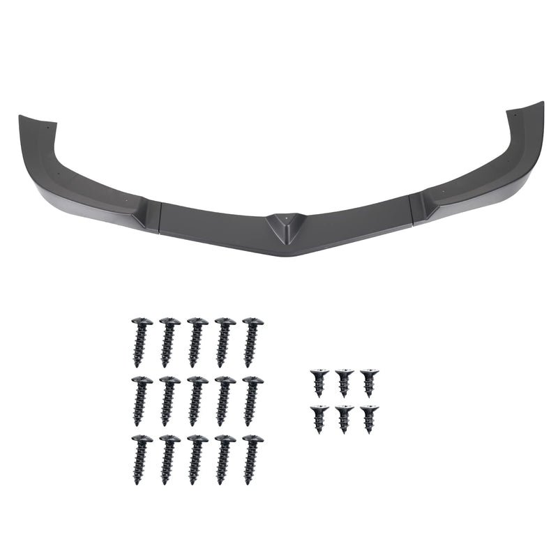 Matte Black Spec-D Tuning Front Bumper Lip Splitter Spoiler 3PC Compatible with 2012-2014 Mercedes Benz W204