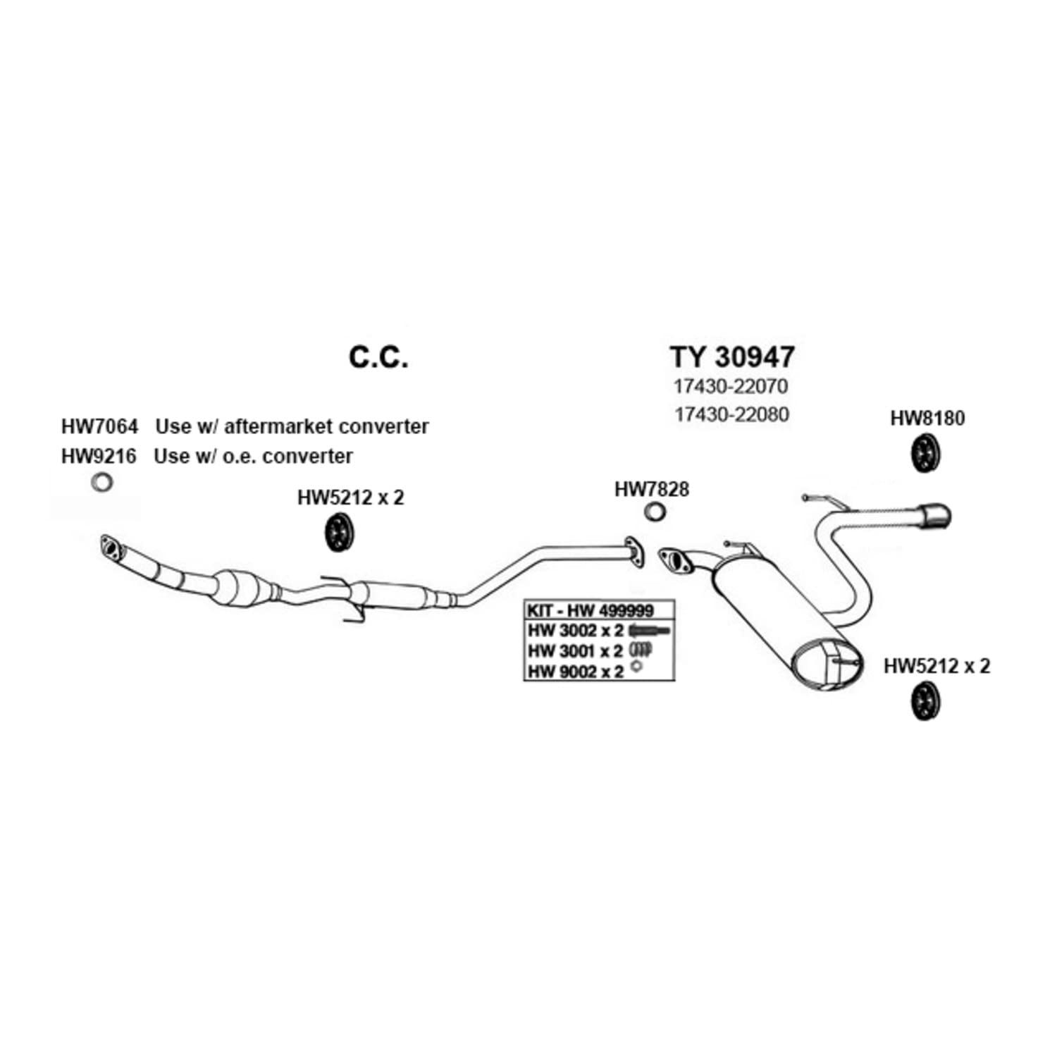 Exhaust Pipe Flange Gasket New for Corolla RAV4 Forester Impreza Matrix tC FJ Cr