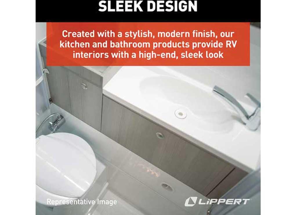 24" x 46" Lippert Replacement White Shower Pan with Right Drain for RVs, Manufactured Homes, Travel Trailers, 5th Wheels, and Motorhomes - 210383