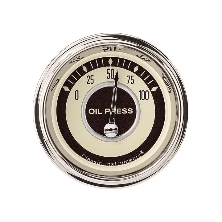 Nostalgia Vt Classic Instruments 2-1/8" Oil Pressure Gauge NT81SHC
