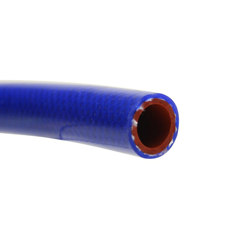 Blue HPS 5/8" ID high temp reinforced silicone heater hose 100 feet roll