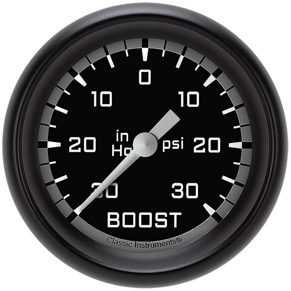AX341GBPF Classic Instruments Gray 2-5/8" Boost/Vacuum Gauge AutoCross