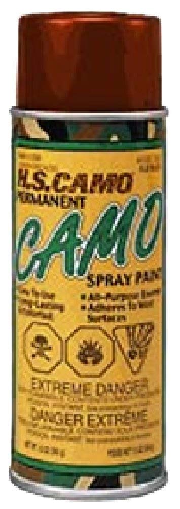 Camo Spray Paint Hunters Specialties - Non-Reflective Finish Water Resistant Fast Drying Paint for Treestands, Decoys, Blinds & Other Hunting Equipment, 12 Oz Spray Can - MUD BROWN