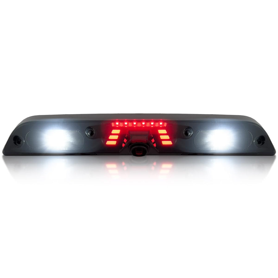 Ultra Bright Premium RECON 3rd Brake Light Fits 17-23 Super Duty (F250, F350, F450, F550) 15-25 F150 & 19-25 Ranger - Fits Models with Cargo Bed Camera - CREE XML LEDs - Smoked Lens