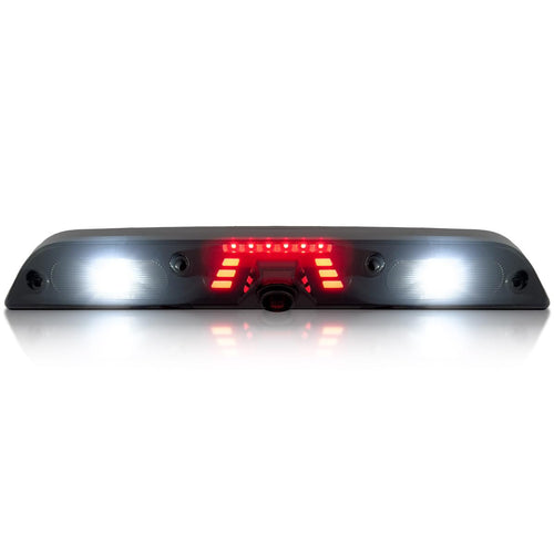 Ultra Bright Premium RECON 3rd Brake Light Fits 17-23 Super Duty (F250, F350, F450, F550) 15-25 F150 & 19-25 Ranger - Fits Models with Cargo Bed Camera - CREE XML LEDs - Smoked Lens