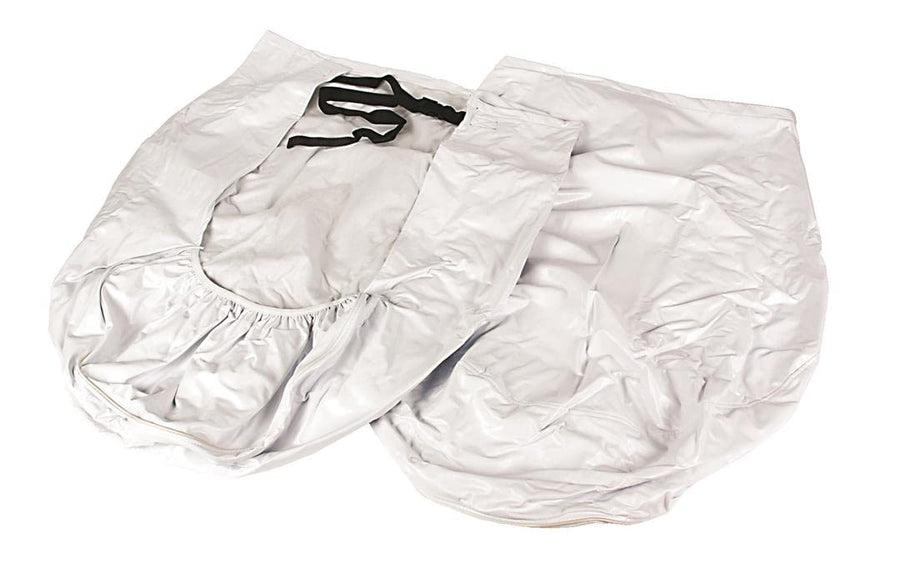 RV Wheel & Tire Protector Camco 45322, 1 Pair (27 inches-29 inches, White)