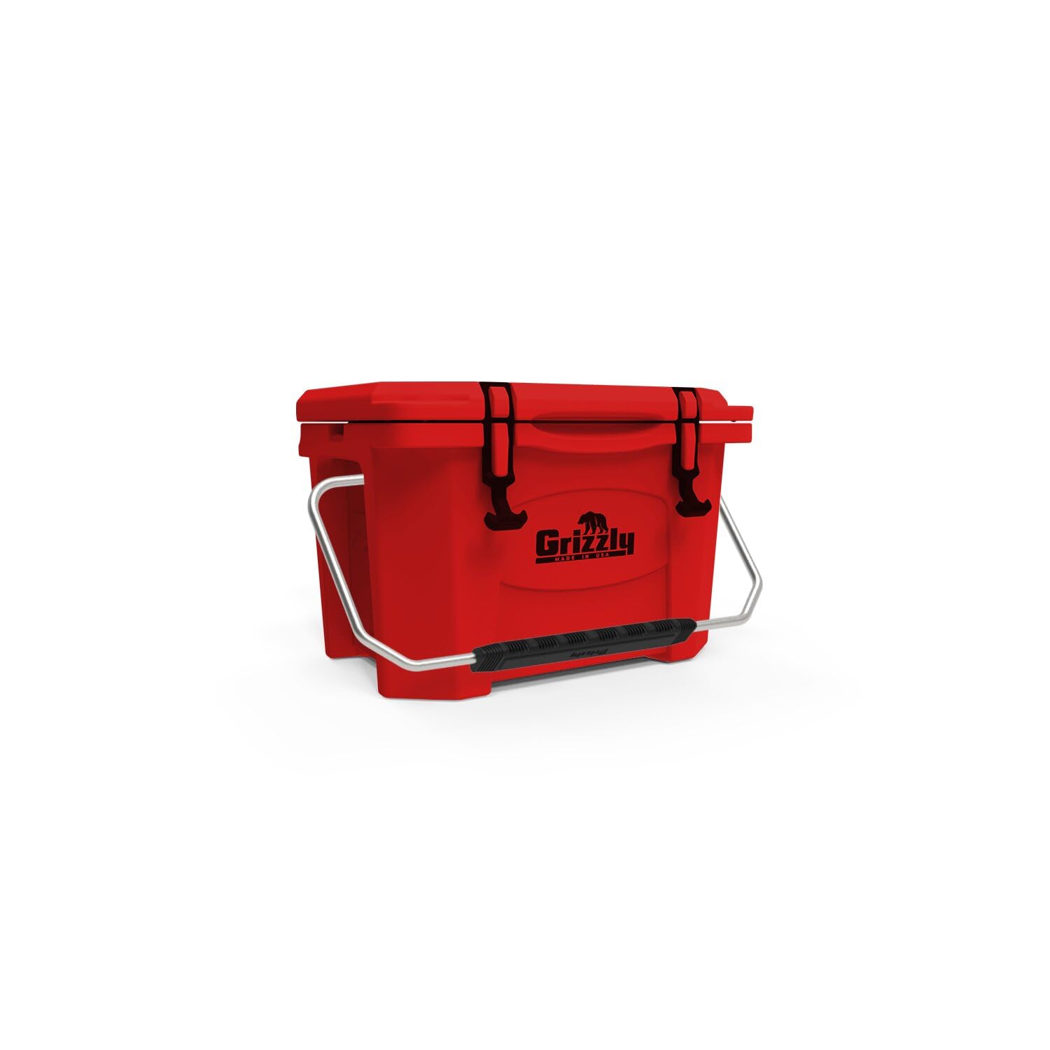 20 Cooler Grizzly | 20 qt Ice Chest Durable Rotomolded Insulated | Made in USA | Warranty for Life | For Beach Boat Camping Fishing Hunting | G20 | Red
